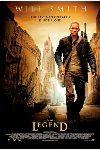 Cartel de la película Soy leyenda protagonizada por Will Smith