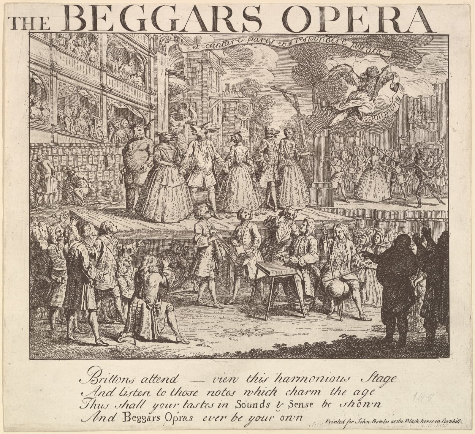 Escena de The Beggar's Opera en un grabado del siglo XVIII