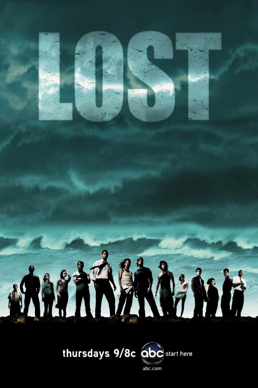 Cartel promocional de la serie Lost