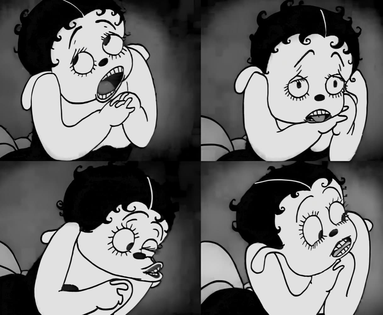 Primera versión de Betty Boop en el Talkartoon Dizzy Dishes